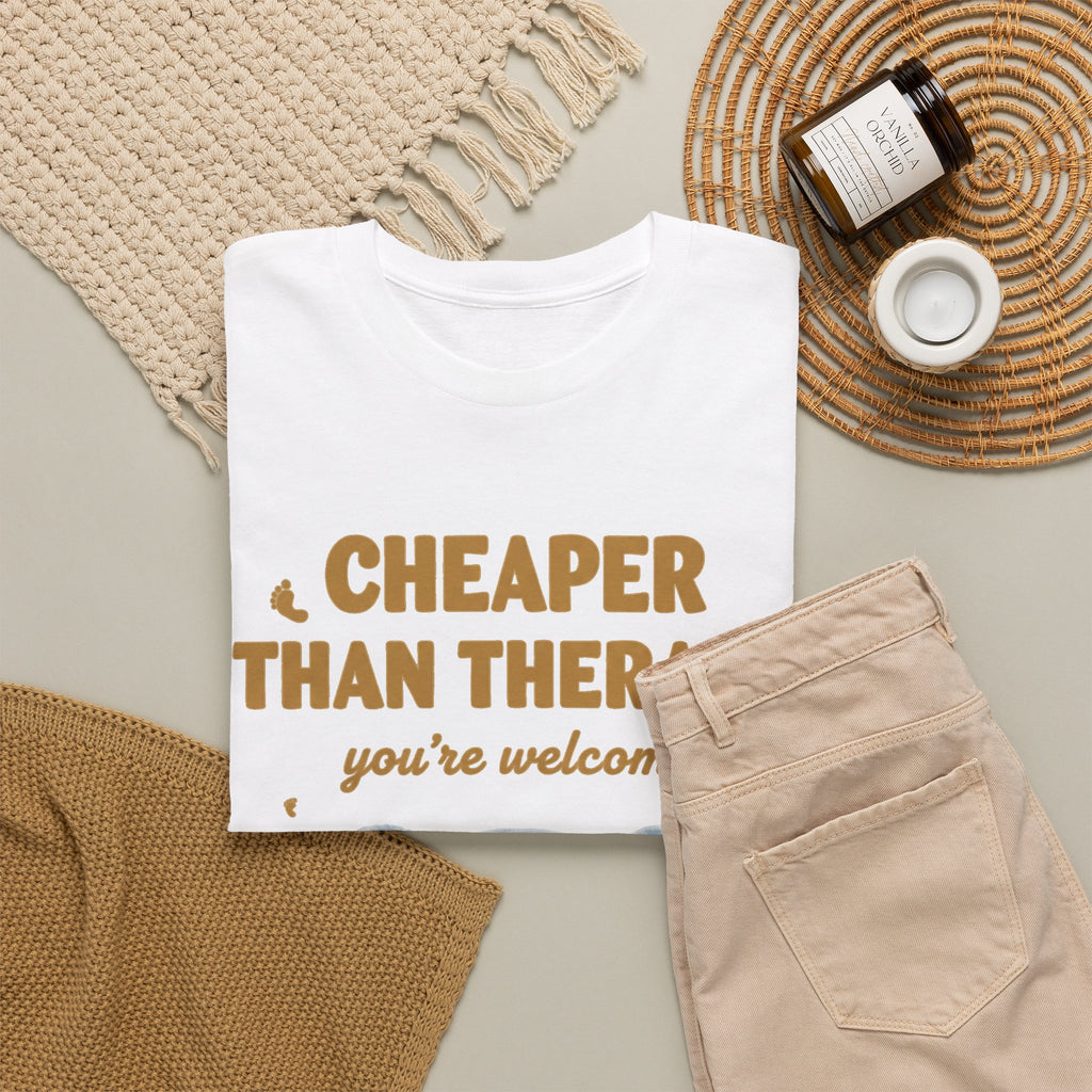 Teddy Bear Graphic Tee — "Cheaper Than Therapy" Front & "I Suggested A Short Walk" Back